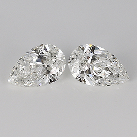1.41 cttw Pair of Pear Shape Diamonds : G / SI1