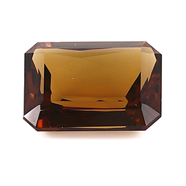 11.98 ct Emerald Cut Citrine : Brown