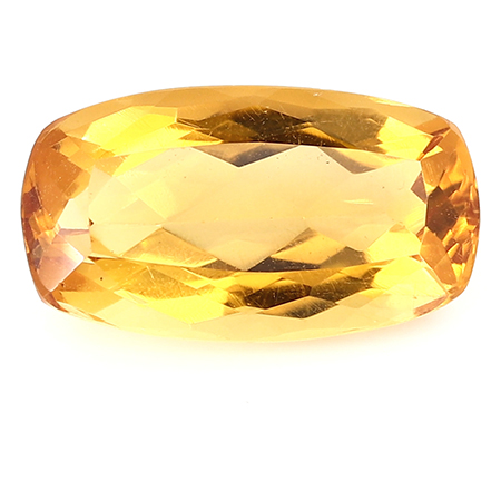 10.21 ct Golden Yellow Cushion Cut Natural Citrine