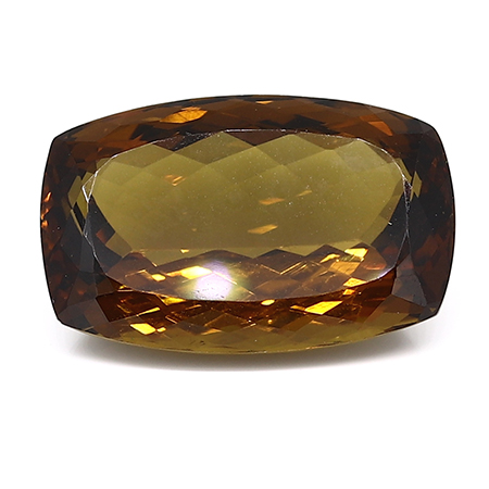 28.65 ct Orangish Brown Cushion Cut Natural Citrine