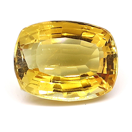 13.03 ct Cushion Cut Citrine : Orangish Yellow