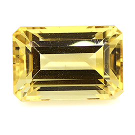 12.25 ct Emerald Cut Citrine : Golden Yellow