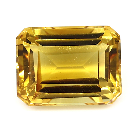 1.72 ct Emerald Cut Citrine : Golden Yellow