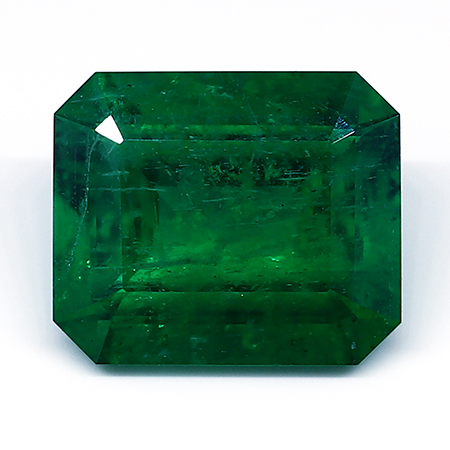 5.55 ct Emerald Cut Emerald : Deep Darkish Green