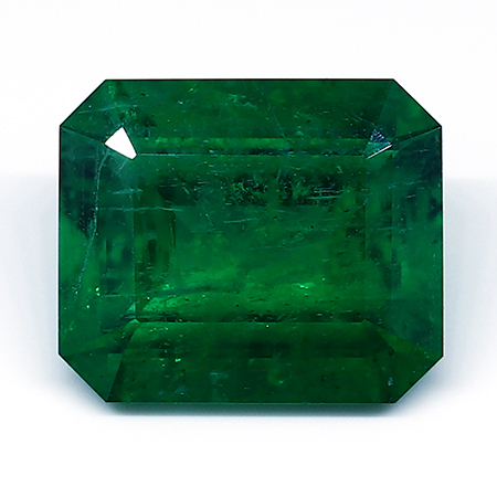 5.55 ct Deep Darkish Green Natural Emerald Cut Natural Emerald