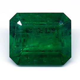 5.55 ct Deep Darkish Green Natural Emerald Cut Natural Emerald