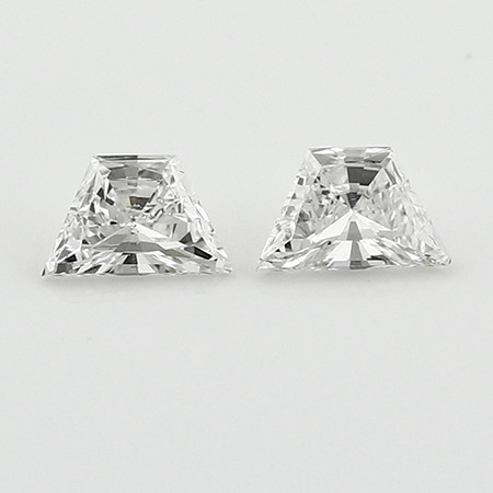 0.61 cttw Pair of Trapezoid Brilliant Cut Diamonds : F / VS2