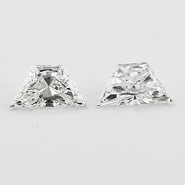 0.65 cttw Pair of Trapezoid Diamonds : E / VS2