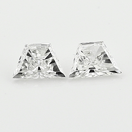 0.65 cttw Pair of Trapezoid Diamonds : F / VS2