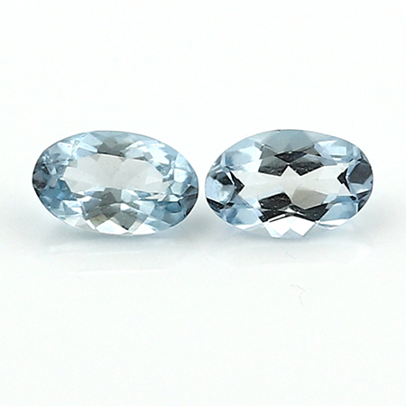 0.40 cttw Fine Blue Pair of Pear Shape Natural Aquamarines