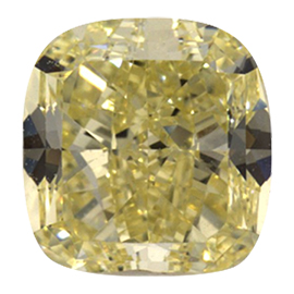 2.04 ct Cushion Cut Diamond : Fancy Yellow / IF