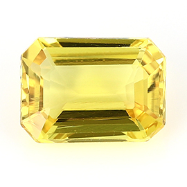 1.98 ct Emerald Cut Sapphire : Lemon Yellow