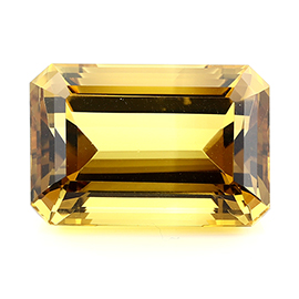 59.83 ct Golden Yellow Emerald Cut Natural Citrine