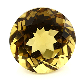 6.87 ct Round Citrine : Brownish Orange