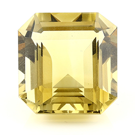 39.39 ct Emerald Cut Citrine : Rich Yellow