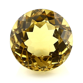 6.85 ct Round Citrine : Golden Yellow