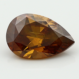 1.29 ct Pear Shape Diamond : Fancy Deep Brownish Yellowish Orange / I1