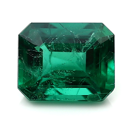 1.24 ct Emerald Cut Emerald : Rich Green
