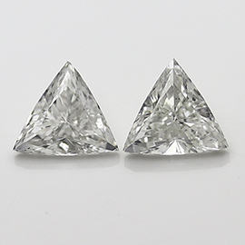 1.11 cttw Pair of Trillion Natural Diamonds : G / VS2