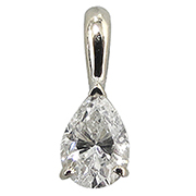 14K White Gold 0.50 ct. Diamond Pendant