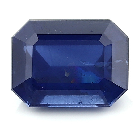 1.70 ct Emerald Cut Blue Sapphire : Deep Blue