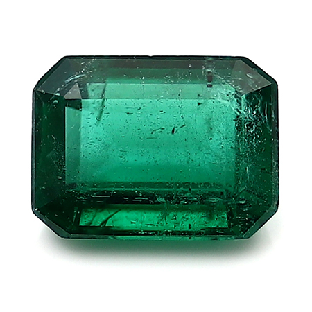 1.43 ct Deep Rich Green Natural Emerald Cut Natural Emerald
