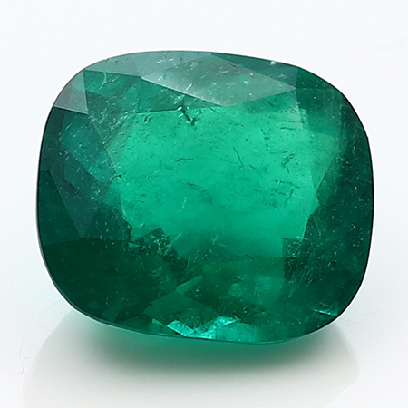 8.77 ct Vivid Green Cushion Cut Natural Emerald