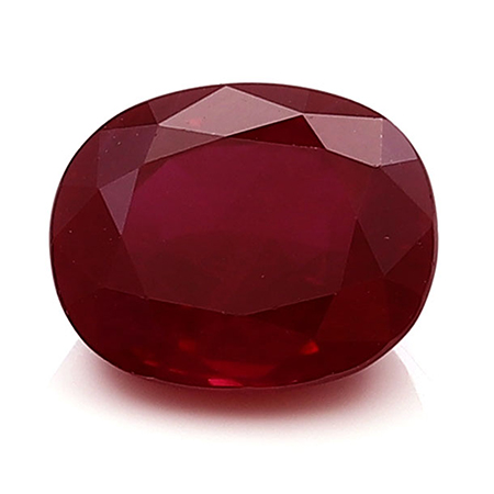 4.96 ct Oval Ruby : Pigeon Blood Red