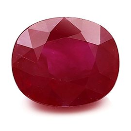 8.06 ct Oval Ruby : Pigeon Blood Red
