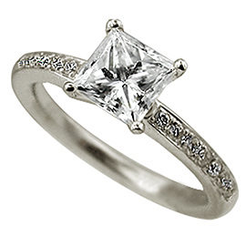 Platinum Multi Stone Ring : 1.15 cttw Diamonds
