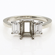 18K White Gold 3/4cttw Diamond Setting