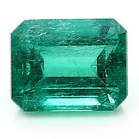 2.18 ct Emerald Cut Emerald : Rich Green