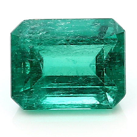 2.18 ct Emerald Cut Emerald : Rich Green