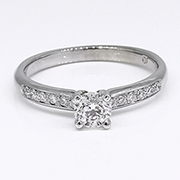 14K White Gold 0.52cttw Diamond Ring