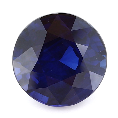 3.39 ct Round Blue Sapphire : Royal Blue