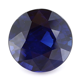 3.39 ct Round Blue Sapphire : Royal Blue