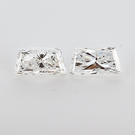 1.22 cttw Pair of Trapezoid Brilliant Cut Diamonds : F / VS1