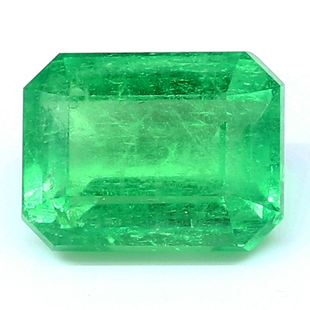 9.84 ct Emerald Cut Emerald : Fine Grass Green