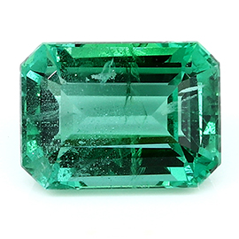 1.73 ct Emerald Cut Emerald : Rich Grass Green