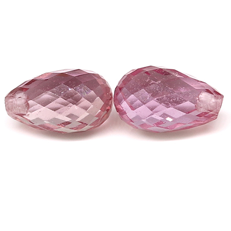 1.83 cttw Pink Pair of Briolette Natural Pink Sapphires