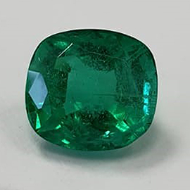 2.68 ct Cushion Cut Emerald : Deep Rich Green