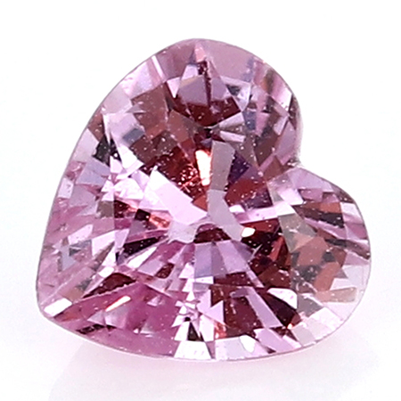 0.47 ct Heart Shape Pink Sapphire : Fine Pink