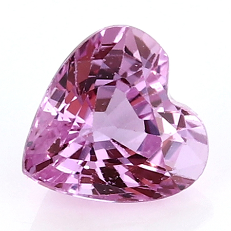 0.55 ct Heart Shape Pink Sapphire : Fine Pink