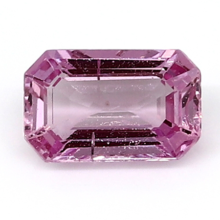 0.60 ct Emerald Cut Pink Sapphire : Fine Pink