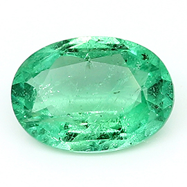 0.95 ct Oval Emerald : Deep Rich Green