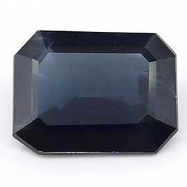 3.49 ct Emerald Cut Blue Sapphire : Deep Blue