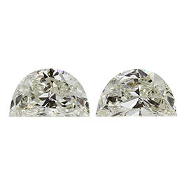 1.10 cttw Pair of Half Moon Diamonds : K / VS2