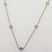 18K Yellow Gold 0.50cttw Diamond by the Yard Necklace