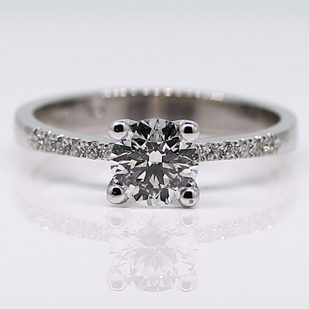 14K White Gold Multi Stone Ring : 0.60 cttw Diamonds