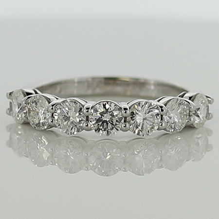 14K White Gold Band : 1.40 ct Diamonds